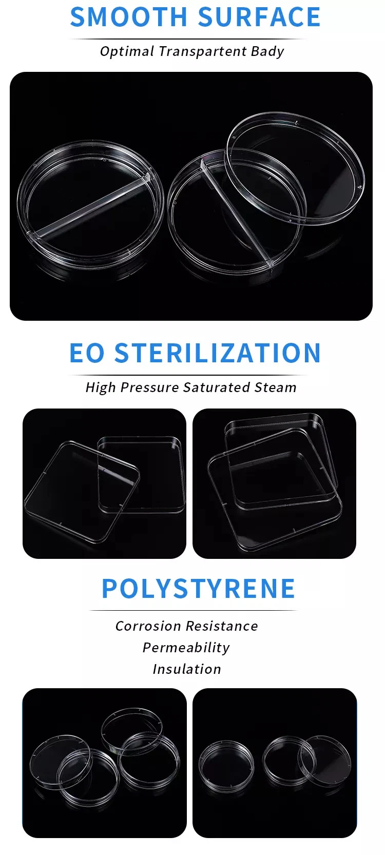 Disposable Transparent Plastic PS 90mm Petri Dish